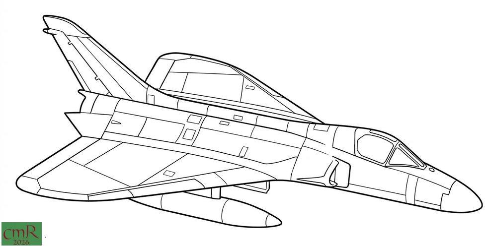 Technical line drawing of a Douglas F4D-1 Skyray