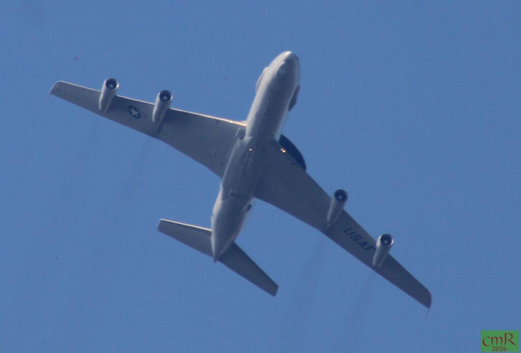 View from forward and underneath of E-3G Sentry 81-0005