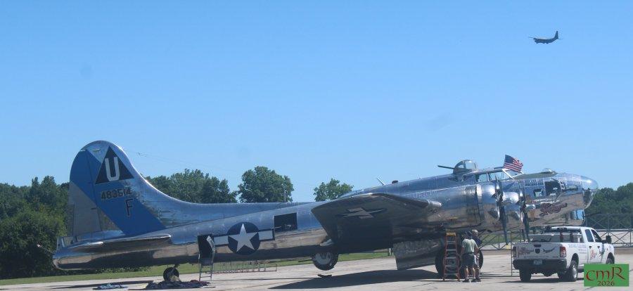 Side view of Boeing B-17G Flying Fortress Sentimental Journey
