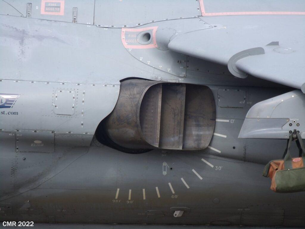 Sea Harrier exhaust nozzle side view.
