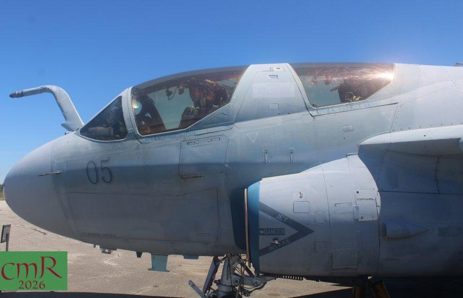 EA-6B forward fuselage, as seen from the left side